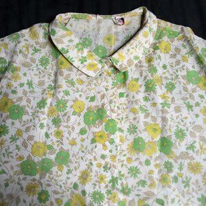 Vintage 70s Permanent Press Floral Button Shirt